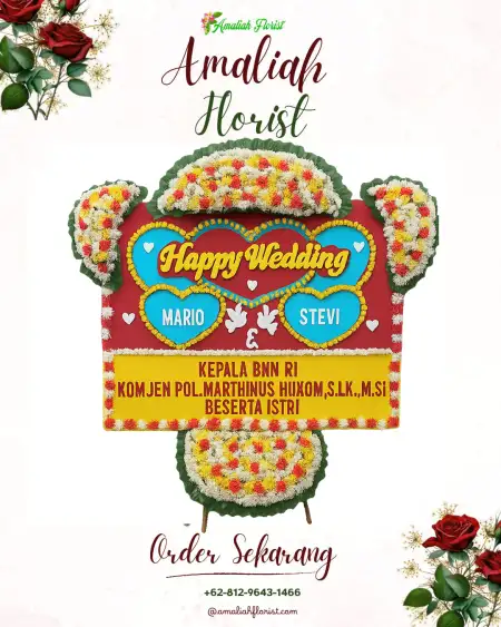 Papan Bunga Pernikahan Penarik